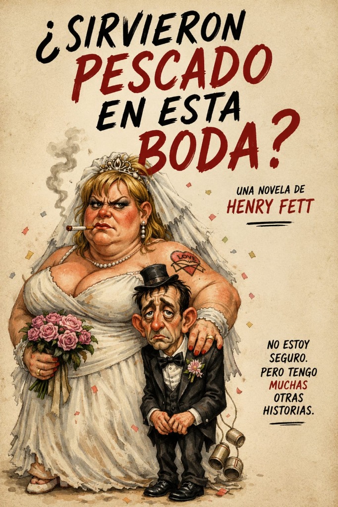 Portada oficial de la novela ¿Sirvieron pescado en esta boda? de Henry Fett